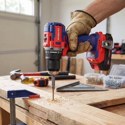 WORKPRO WP390022 20Volt 2.0Ah Li-ion 65Nm. Çift Akülü Kömürsüz Profesyonel Şarjlı Matkap - 5