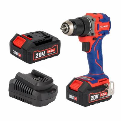 WORKPRO WP390023 20Volt 4.0Ah Li-ion 65Nm. Çift Akülü Kömürsüz Profesyonel Şarjlı Matkap - Workpro (1)