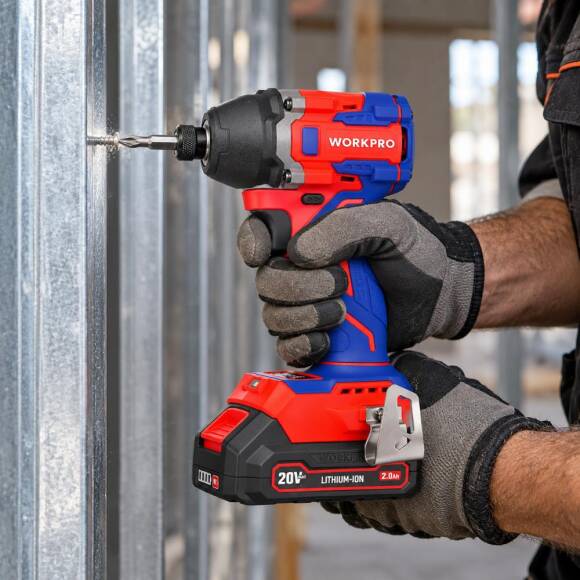 WORKPRO WP390105 20Volt 230Nm Kömürsüz Profesyonel Şarjlı Darbeli Tornavida (Akü Dahil Değildir) - 4