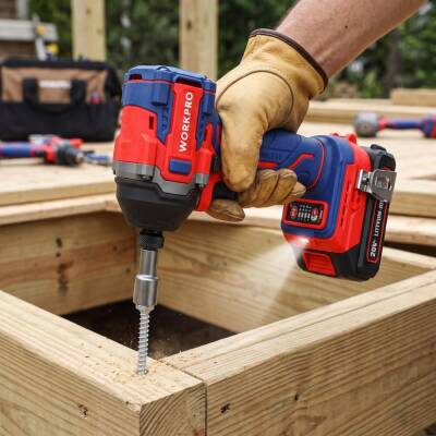WORKPRO WP390105 20Volt 230Nm Kömürsüz Profesyonel Şarjlı Darbeli Tornavida (Akü Dahil Değildir) - 5