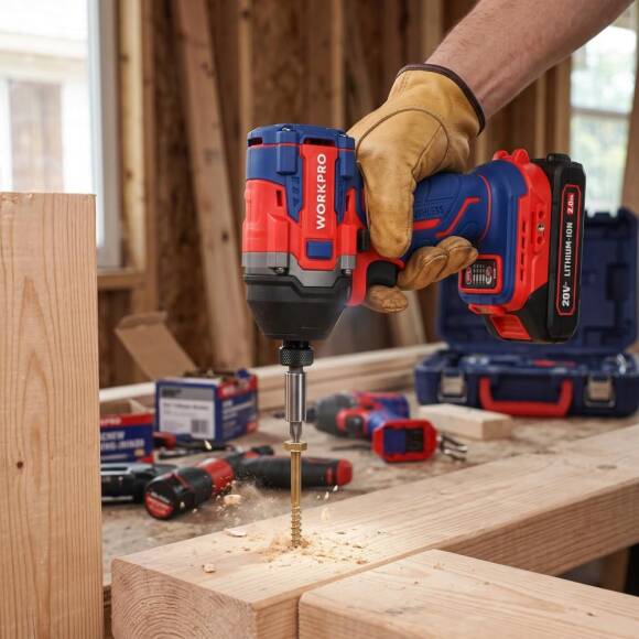 WORKPRO WP390105 20Volt 230Nm Kömürsüz Profesyonel Şarjlı Darbeli Tornavida (Akü Dahil Değildir) - 9