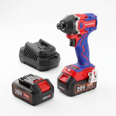 WORKPRO WP390108 20Volt 4.0Ah. Li-ion 230Nm Çift Akü Kömürsüz Profesyonel Şarjlı Darbeli Tornavida - Workpro (1)