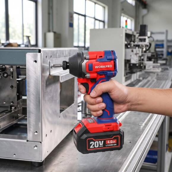 WORKPRO WP390108 20Volt 4.0Ah. Li-ion 230Nm Çift Akü Kömürsüz Profesyonel Şarjlı Darbeli Tornavida - 6