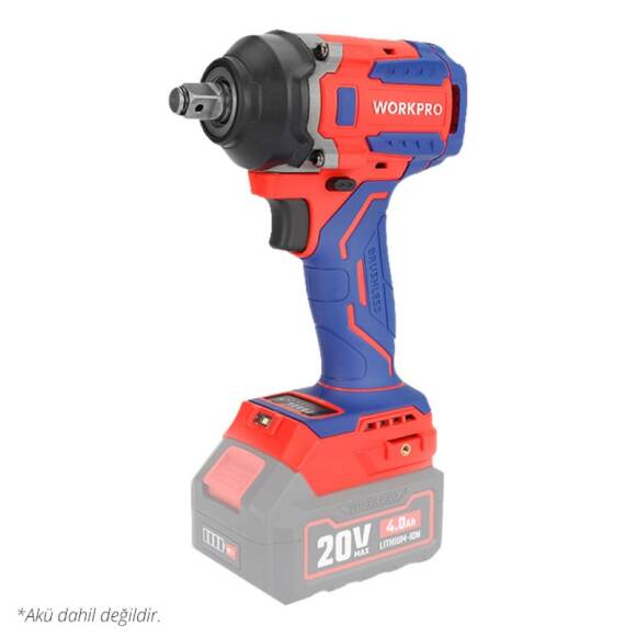 WORKPRO WP390207 20Volt 1/2’’ 550Nm Kömürsüz Profesyonel Şarjlı Somun Sıkma (Akü Dahil Değildir) - 2