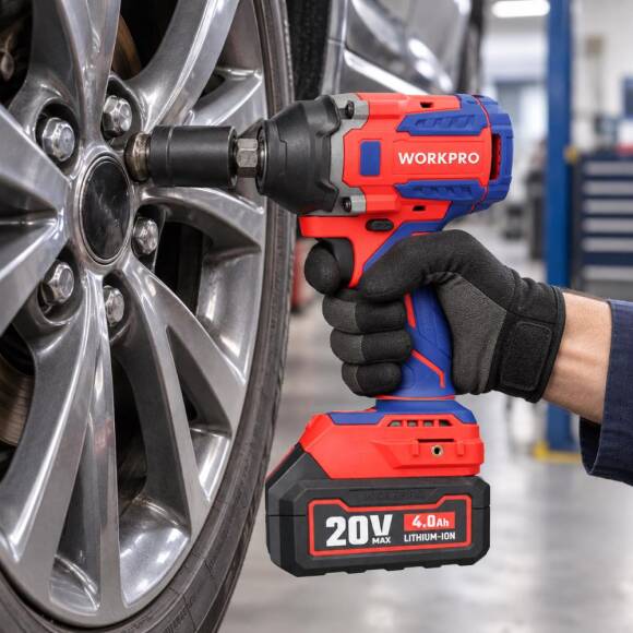 WORKPRO WP390207 20Volt 1/2’’ 550Nm Kömürsüz Profesyonel Şarjlı Somun Sıkma (Akü Dahil Değildir) - 4
