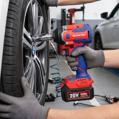 WORKPRO WP390207 20Volt 1/2’’ 550Nm Kömürsüz Profesyonel Şarjlı Somun Sıkma (Akü Dahil Değildir) - 6