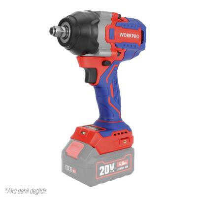 WORKPRO WP390213 20Volt 1/2’’ 850Nm Kömürsüz Profesyonel Şarjlı Somun Sıkma (Akü Dahil Değildir) - Workpro (1)