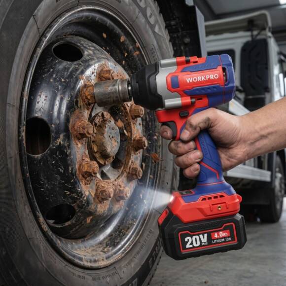 WORKPRO WP390213 20Volt 1/2’’ 850Nm Kömürsüz Profesyonel Şarjlı Somun Sıkma (Akü Dahil Değildir) - 4