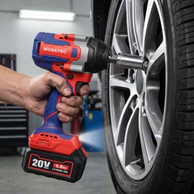 WORKPRO WP390213 20Volt 1/2’’ 850Nm Kömürsüz Profesyonel Şarjlı Somun Sıkma (Akü Dahil Değildir) - 6