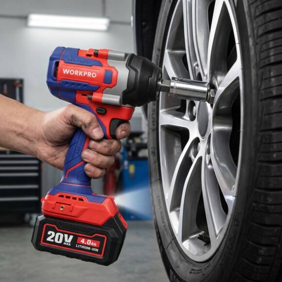 WORKPRO WP390213 20Volt 1/2’’ 850Nm Kömürsüz Profesyonel Şarjlı Somun Sıkma (Akü Dahil Değildir) - 6
