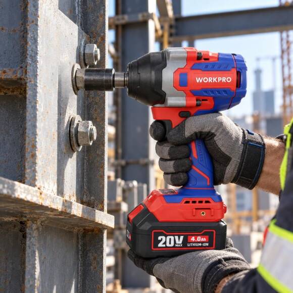 WORKPRO WP390213 20Volt 1/2’’ 850Nm Kömürsüz Profesyonel Şarjlı Somun Sıkma (Akü Dahil Değildir) - 7