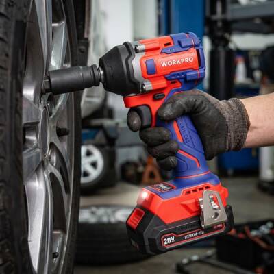 WORKPRO WP390226 20Volt 2.0Ah. Li-ion 1/2’’ 360Nm Çift Akü Kömürsüz Profesyonel Şarjlı Somun Sıkma - 3