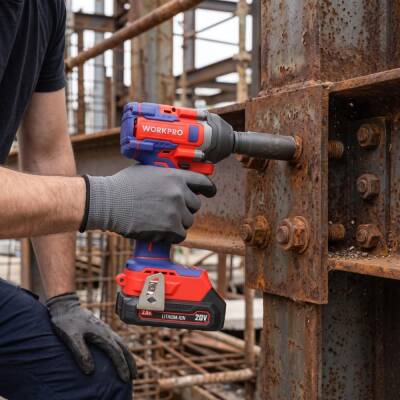 WORKPRO WP390226 20Volt 2.0Ah. Li-ion 1/2’’ 360Nm Çift Akü Kömürsüz Profesyonel Şarjlı Somun Sıkma - 7