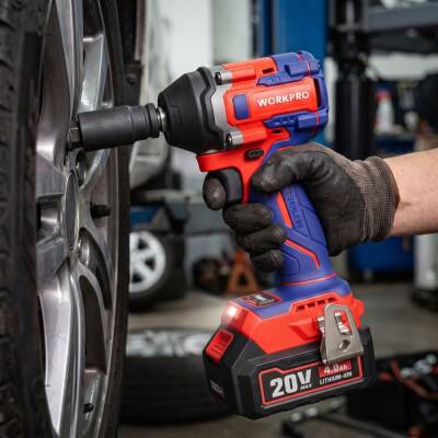 WORKPRO WP390228 20Volt 4.0Ah. Li-ion 1/2’’ 360Nm Çift Akü Kömürsüz Profesyonel Şarjlı Somun Sıkma - 3