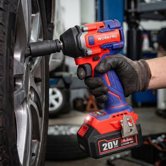 WORKPRO WP390228 20Volt 4.0Ah. Li-ion 1/2’’ 360Nm Çift Akü Kömürsüz Profesyonel Şarjlı Somun Sıkma - 3