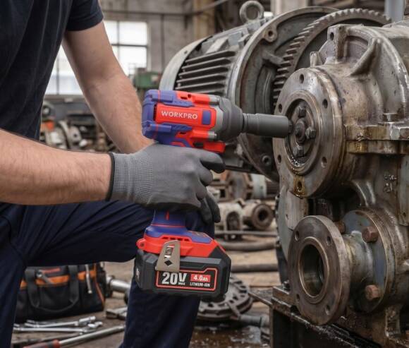 WORKPRO WP390228 20Volt 4.0Ah. Li-ion 1/2’’ 360Nm Çift Akü Kömürsüz Profesyonel Şarjlı Somun Sıkma - 5