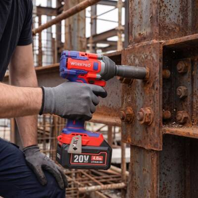 WORKPRO WP390228 20Volt 4.0Ah. Li-ion 1/2’’ 360Nm Çift Akü Kömürsüz Profesyonel Şarjlı Somun Sıkma - 7