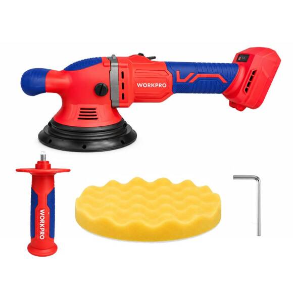 WORKPRO WP392200 20V 150MM Kömürsüz Şarjlı Profesyonel Orbital Polisaj Makinesi Akü Dahil Değildir - 2