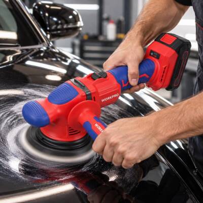 WORKPRO WP392200 20V 150MM Kömürsüz Şarjlı Profesyonel Orbital Polisaj Makinesi Akü Dahil Değildir - 5