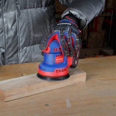 WORKPRO WP392203 20Volt 125mm Şarjlı Kömürsüz Devir Ayarlı Profesyonel Eksantrik Zımpara (Aküsüz) - 9