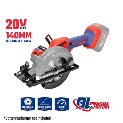 WORKPRO WP393003 20Volt 140mm Kömürsüz Profesyonel Daire Testere (Akü Dahil Değildir) - 10