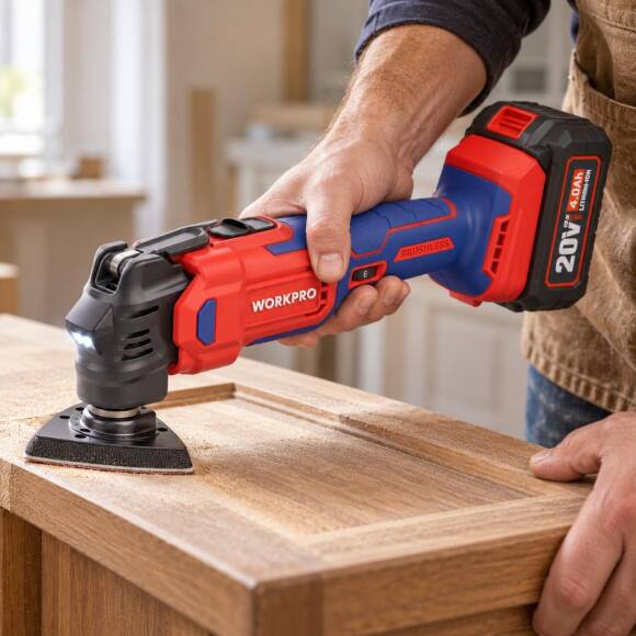 WORKPRO WP393006 20Volt Kömürsüz Şarjlı Devir Ayarlı Profesyonel Raspalama ve Zımpara (Aküsüz) - 4