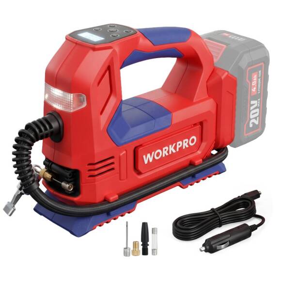 WORKPRO WP394010 20V/12Volt 150 PSI Ayarlanabilir Dijital Basınç Göstergeli Hava Pompası (Aküsüz) - 2