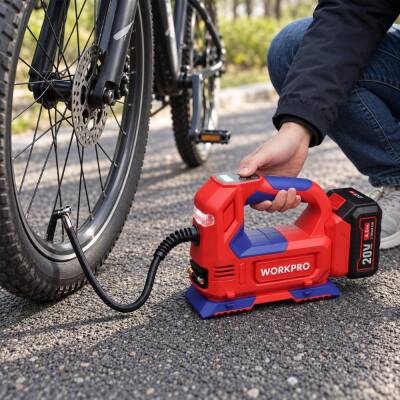 WORKPRO WP394010 20V/12Volt 150 PSI Ayarlanabilir Dijital Basınç Göstergeli Hava Pompası (Aküsüz) - 7