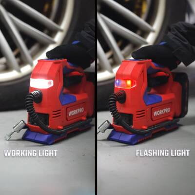 WORKPRO WP394010 20V/12Volt 150 PSI Ayarlanabilir Dijital Basınç Göstergeli Hava Pompası (Aküsüz) - 8