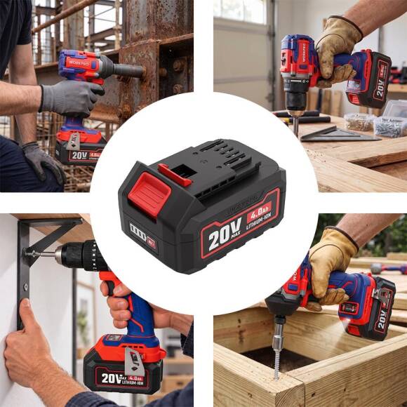 WORKPRO WP395002V 20Volt 4.0Ah. Li-ion Profesyonel Yedek Akü - 3
