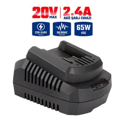 WORKPRO WP396000 20Volt 2.4A/Saat Li-ion Profesyonel Hızlı Akü Şarj Cihazı - Workpro