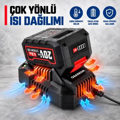 WORKPRO WP396006 20Volt 4.5A/Saat Li-ion Profesyonel Hızlı Akü Şarj Cihazı - Workpro (1)