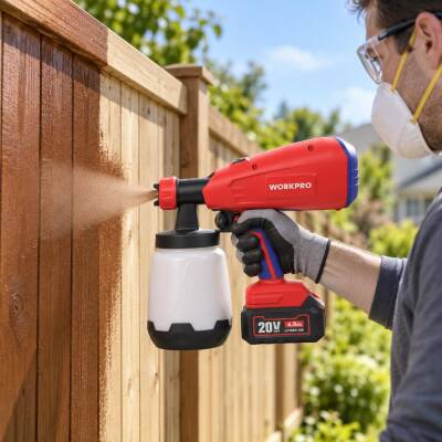 WORKPRO WP397005 20Volt 1000ml. Şarjlı Boya Tabancası +Yedek Nozul/Meme (Akü Dahil Değildir) - 8