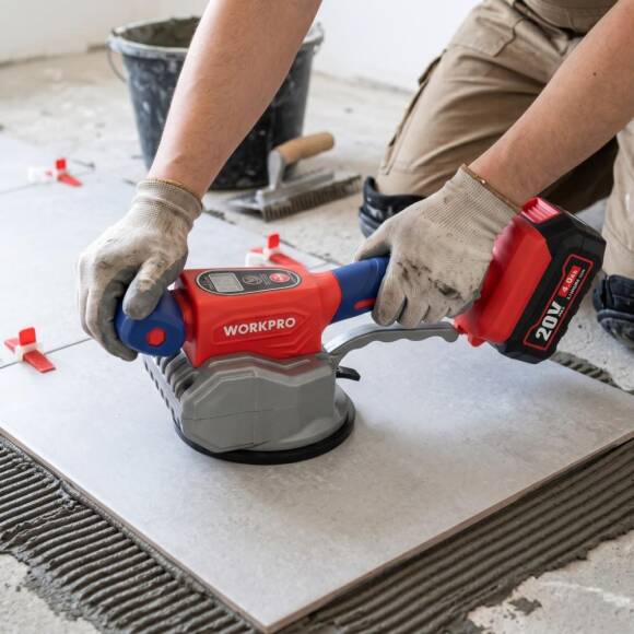 WORKPRO WP397018 20V 123MM Şarjlı Devir Ayarlı Profesyonel Seramik ve Fayans Vantuz Makinesi Aküsüz - 5