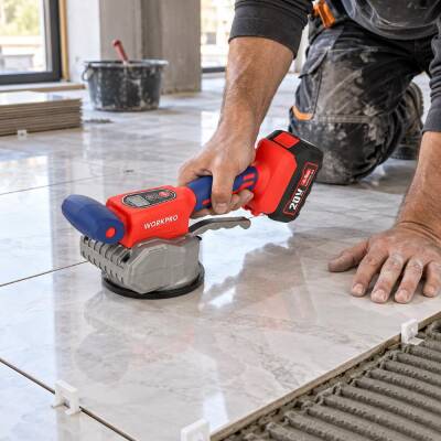 WORKPRO WP397018 20V 123MM Şarjlı Devir Ayarlı Profesyonel Seramik ve Fayans Vantuz Makinesi Aküsüz - 7