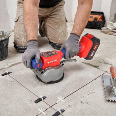 WORKPRO WP397018 20V 123MM Şarjlı Devir Ayarlı Profesyonel Seramik ve Fayans Vantuz Makinesi Aküsüz - 8