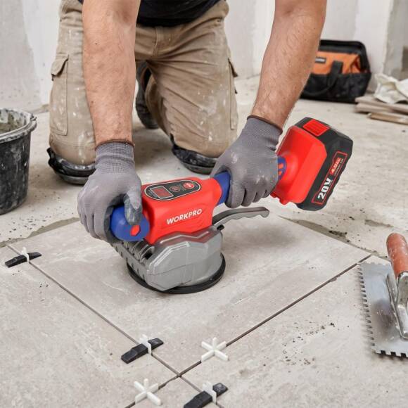 WORKPRO WP397018 20V 123MM Şarjlı Devir Ayarlı Profesyonel Seramik ve Fayans Vantuz Makinesi Aküsüz - 8