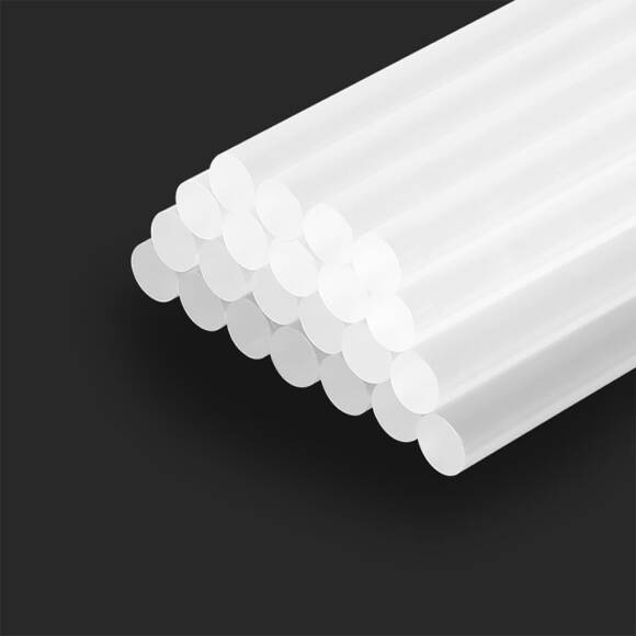 WORKPRO WP432002 11x200mm Sıcak Silikon Tabancası İçin 50 Adet Şeffaf Yedek Silikon/Mum - 3