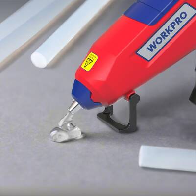 WORKPRO WP432002 11x200mm Sıcak Silikon Tabancası İçin 50 Adet Şeffaf Yedek Silikon/Mum - 5