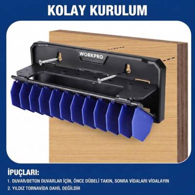 WORKPRO WP433073 Çok Amaçlı El Aleti Duvar Askı/Depolama Rafı - Workpro (1)