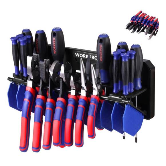 WORKPRO WP433073 Çok Amaçlı El Aleti Duvar Askı/Depolama Rafı - 3