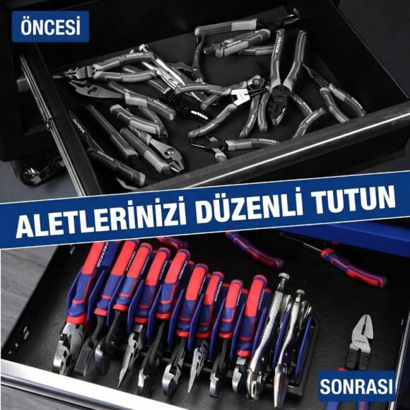 WORKPRO WP433073 Çok Amaçlı El Aleti Duvar Askı/Depolama Rafı - 6