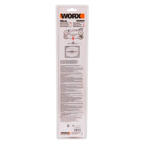 WORX WA0029 40CM WG743E Çim Biçme Makinesi için Yedek Bıçak - 3