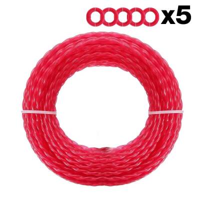 WORX WA0209 WG185E/WG186E İçin 2.4mm 20 Metre (5x 4m) PRO-GRADE Spiral Burgulu Yedek Misina - Worx
