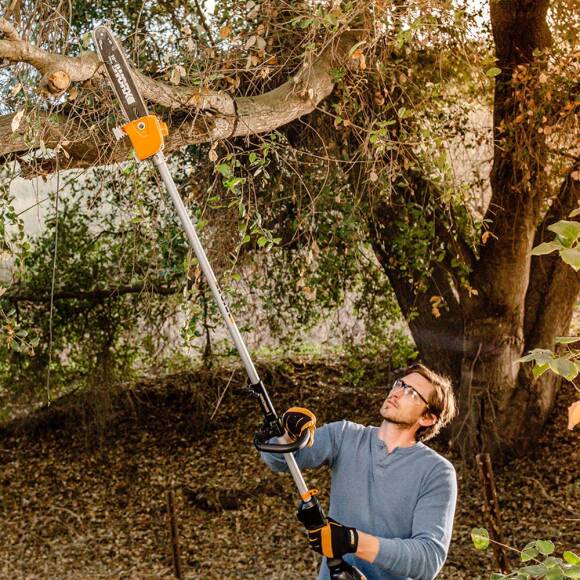 WORX WA0222 WG186E.1 ile Uyumlu 25CM Teleskobik Uzatmalı Zincirli Dal Budama Başlığı - 4