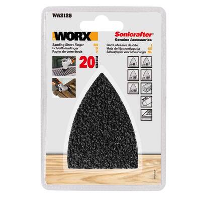 WORX WA2125 20 Parça Çok Amaçlı Zımpara Makinası Cırtlı Universal Yedek Zımpara Kâğıdı Seti - Worx (1)