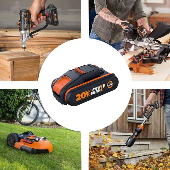 WORX WA3551 20Volt 2.0Ah. Li-ion PowerShare Yedek Akü - 7