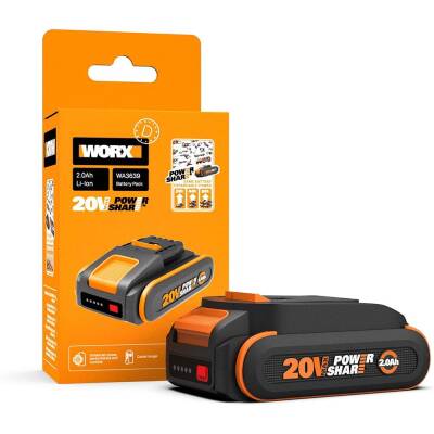 WORX WA3639 20Volt 2.0Ah. Li-ion PowerShare Yedek Akü - Worx