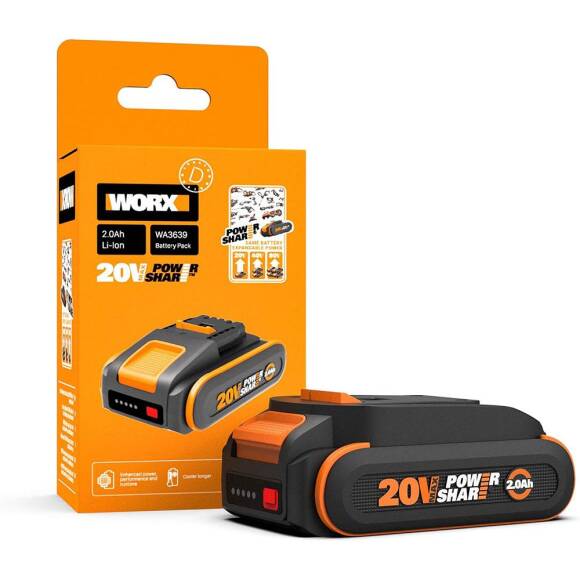 WORX WA3639 20Volt 2.0Ah. Li-ion PowerShare Yedek Akü - 1