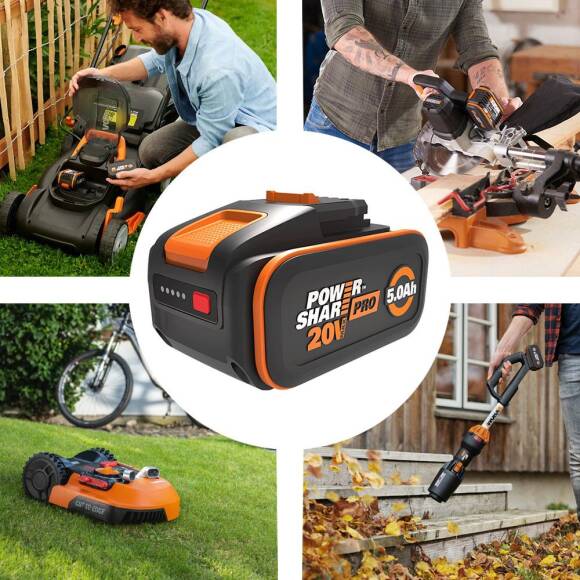 WORX WA3645 20Volt 5.0Ah Li-ion PowerShare Pro Yedek Akü - 3
